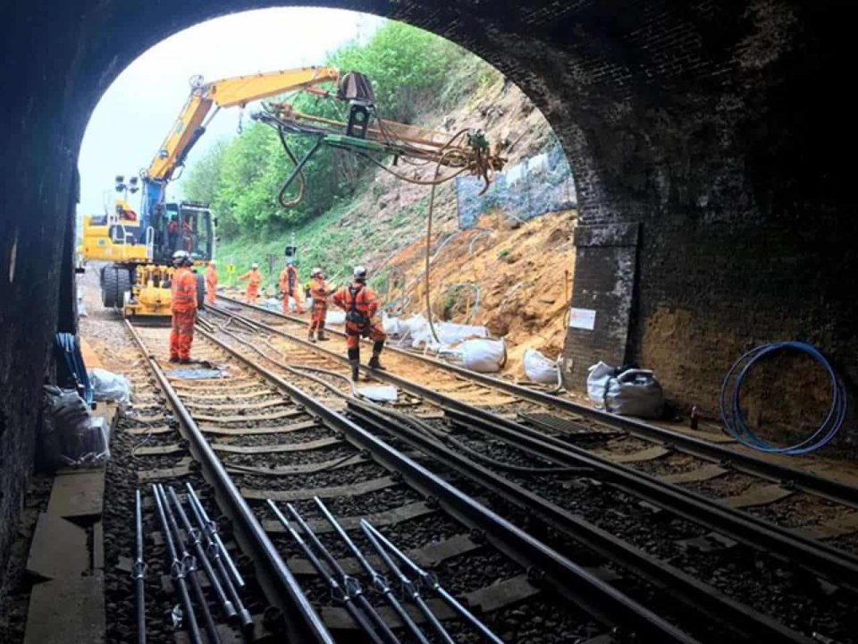 catherines tunnel Guildford railway upgrade