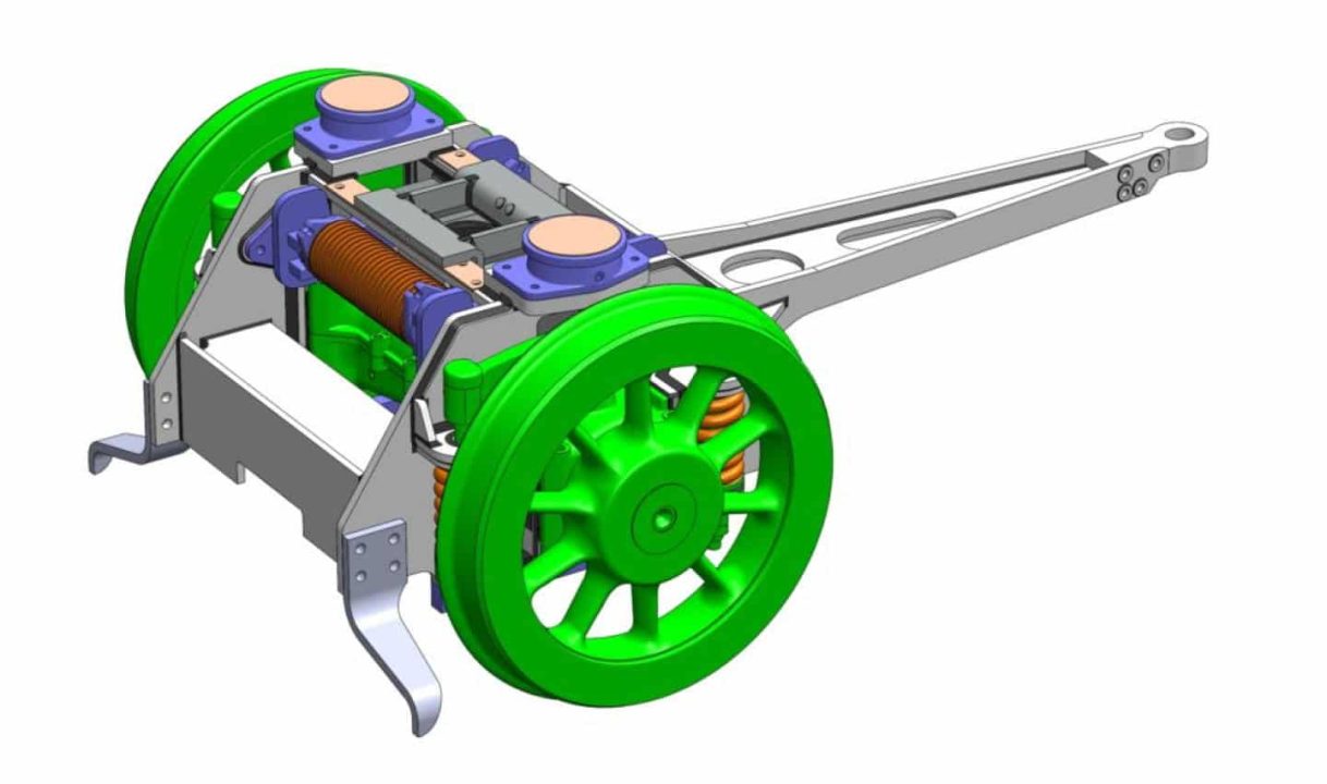 CAD Drawings of Leading Pony Truck for steam locomotive 2007 Prince of Wales// Credit The P2 Steam Locomotive Company