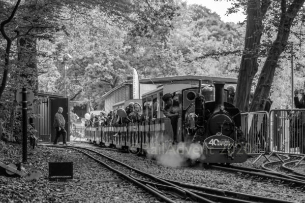 Mad Bess departs Woody Bay - Ruislip Lido Railway