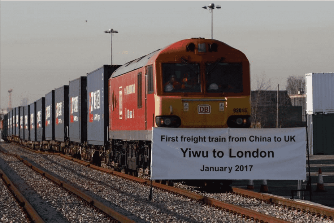 China to UK freight train