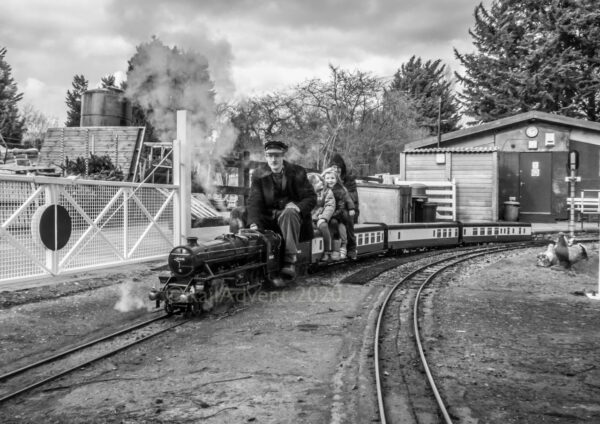 45440 on the crossing - East Herts Miniature Railway