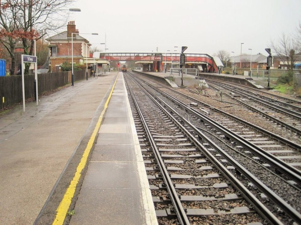 St Denys Station Southampton Track Debris