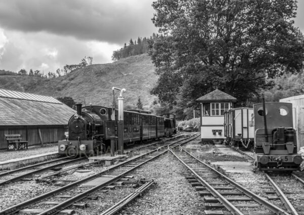 No. 7 stands at Maespoeth Junction - Corris Railway