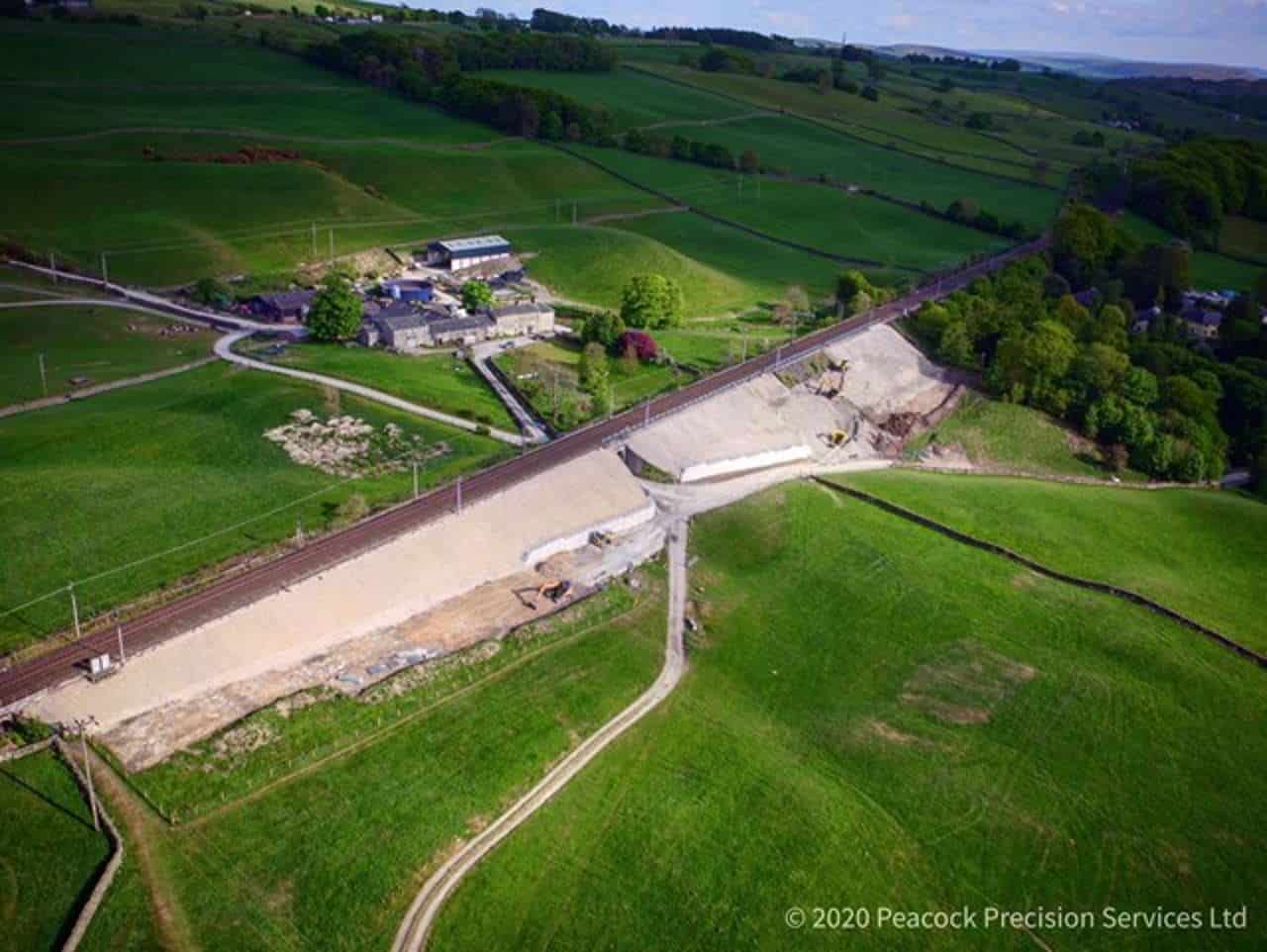 Embankment work near Oxenholme on the West Coast Mainline