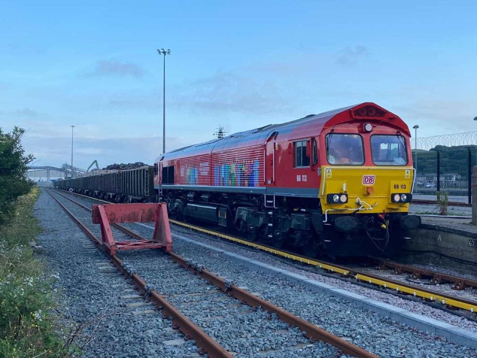 Class 66 loco ready to depart from Newhaven