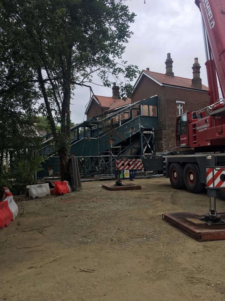 Eridge station sees old footbridge removed in major work