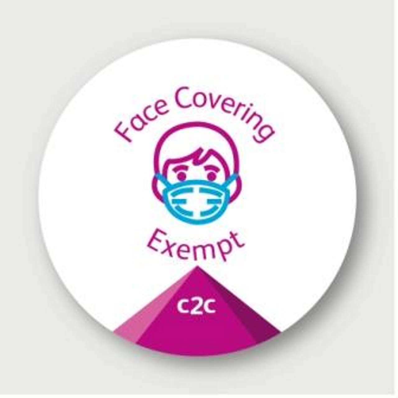 Face covering exempt badge