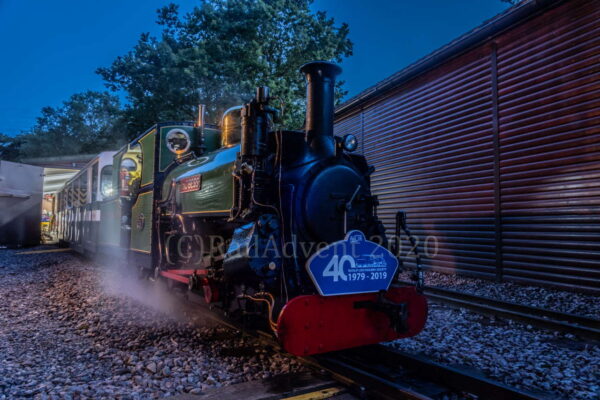 Mad Bess simmers at Woody Bay - Ruislip Lido Railway