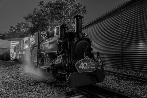 Mad Bess simmers at Woody Bay - Ruislip Lido Railway