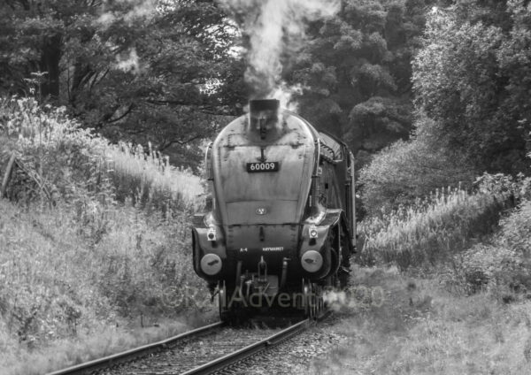 60009 Union of South Africa approaches Townsend Fold - East Lancashire Railway