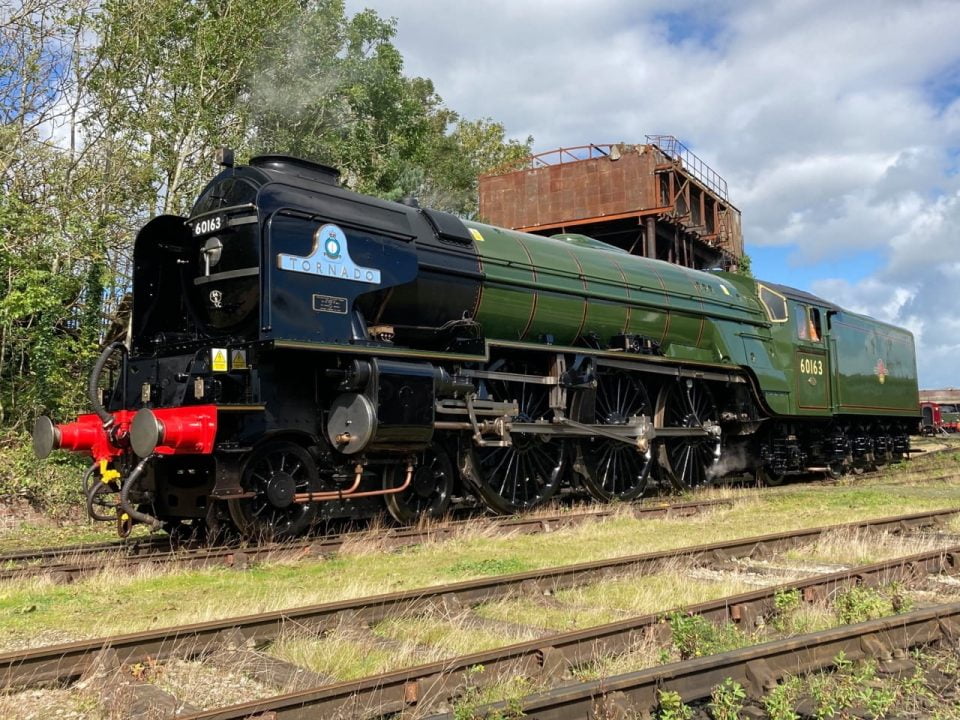 60163 Tornado in BR Green at Carnforth Steamtown