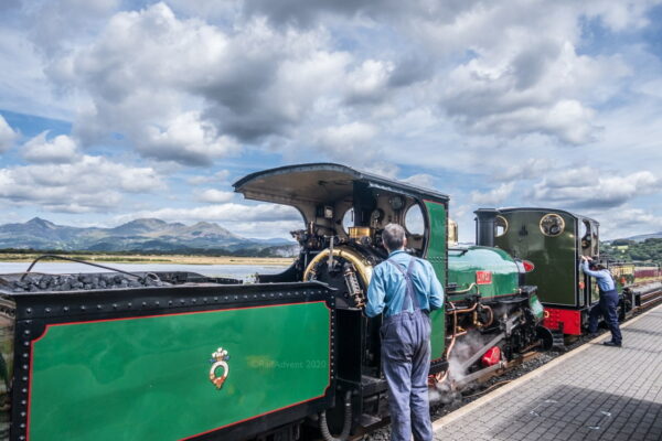 Linda and Lyd at Porthxmadog - Ffestiniog Railway