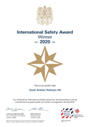 Safety Award Certificate