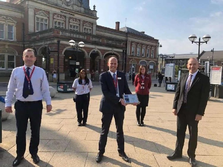 Norwich station, winner of the station of the year award. // Credit: Greater Anglia