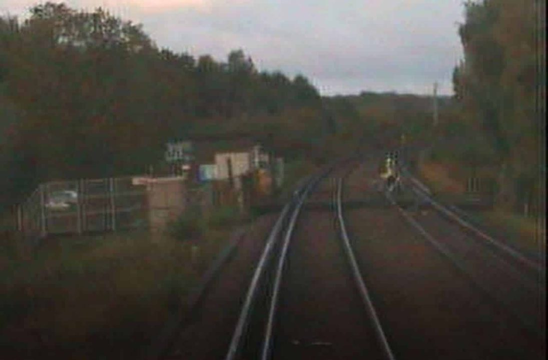 Cyclist across track Canterbury