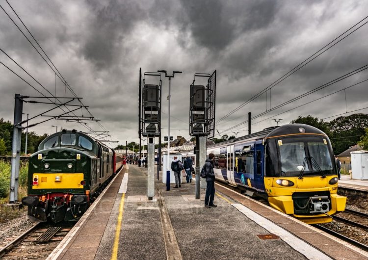 37667 and 333001 at Skipton - Rail Charter Services 'The Staycation Express'