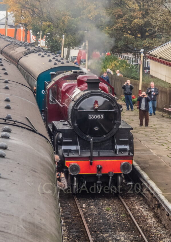 Crab 13065 arrives into Ramsbottom - East Lancashire Railway