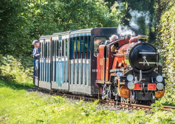 River Mite approaches The Green - Ravenglass and Eskdale Railway