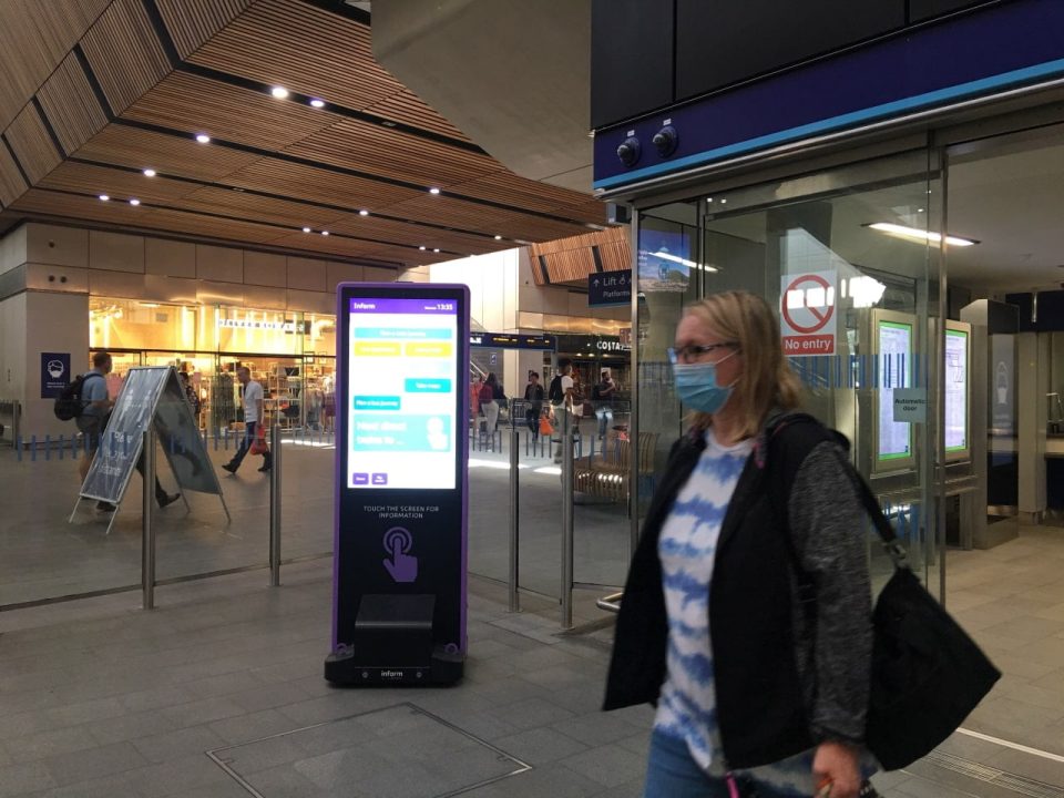 Information totem at London Bridge