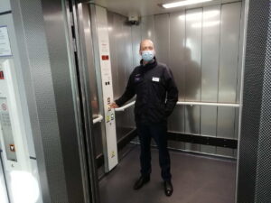 Luton Airport Parkway railway station lifts with Tom Moran, Managing Director for Thameslink