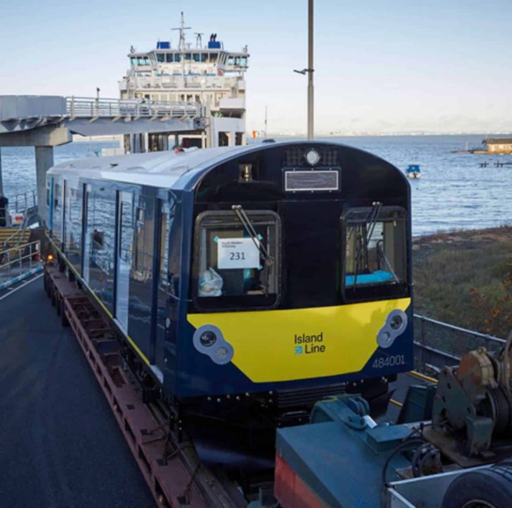 Island Line Class 484001 arrives on the Isle of Wight