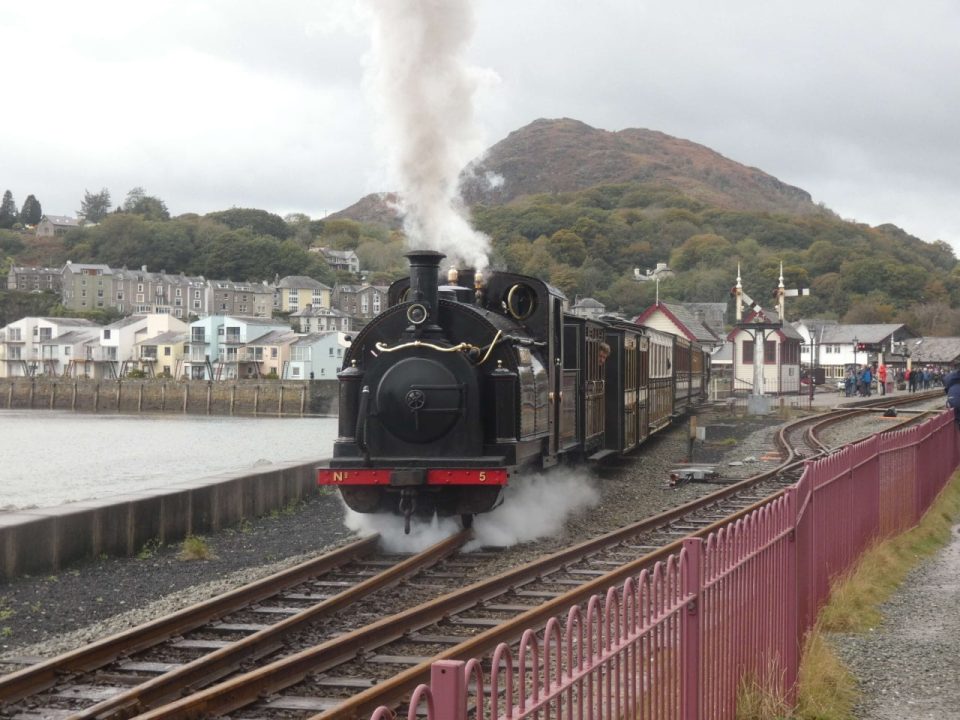 Welsh Pony leaving Porthmadog on the Ffestiniog Railway