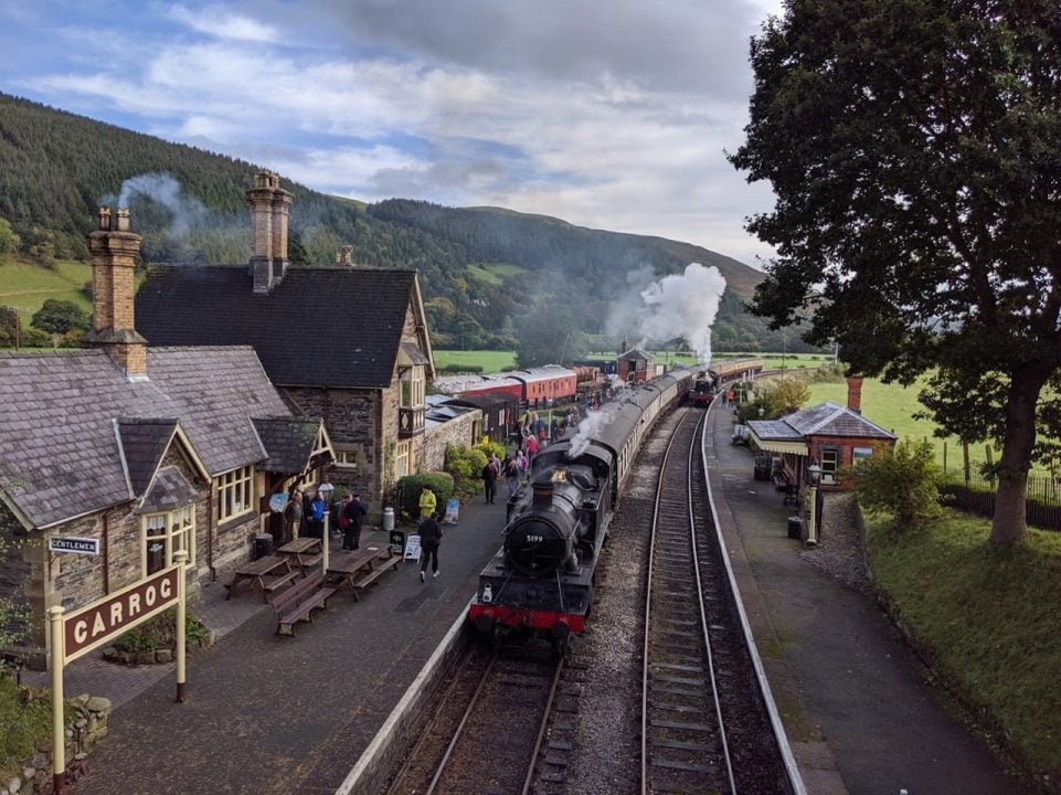 GWR Prairie 5199 at Carrog on the Llangollen Railway