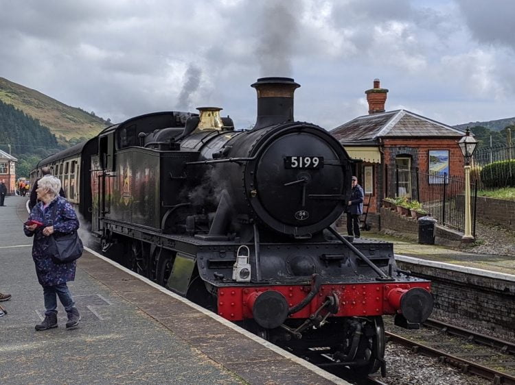 GWR Prairie 5199 at Carrog on the Llangollen Railway