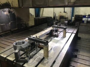 Machining a leading coupling rod at Stephenson (Engineering) Ltd