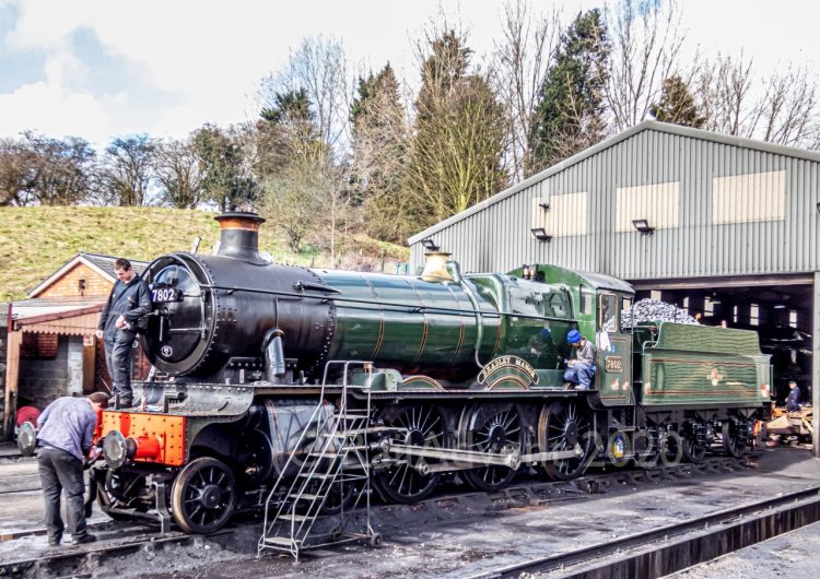 7802 Bradley Manor at Bridgnorth MPD at the Severn Valley Railway