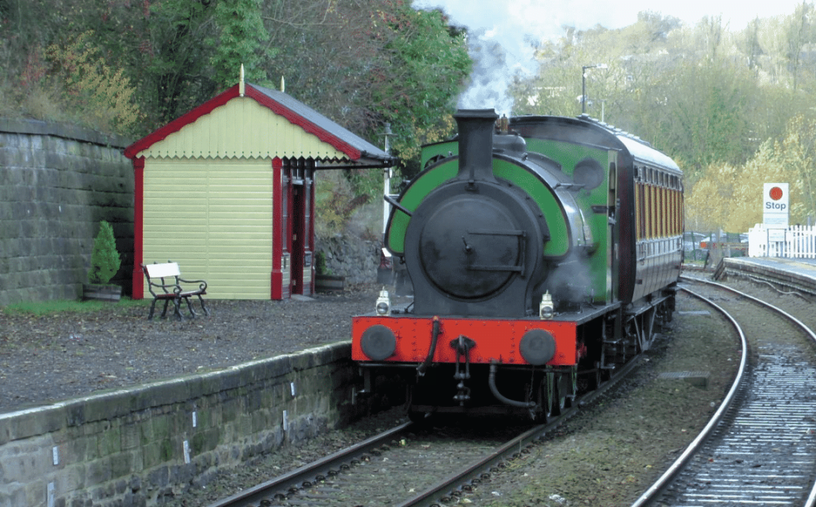 Steam train on the Peak Railway