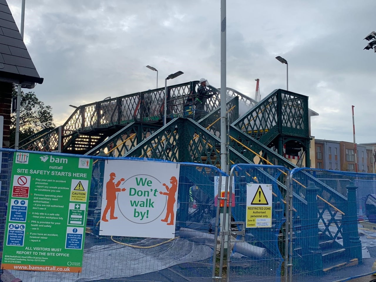 Goring-by-Sea footbridge work