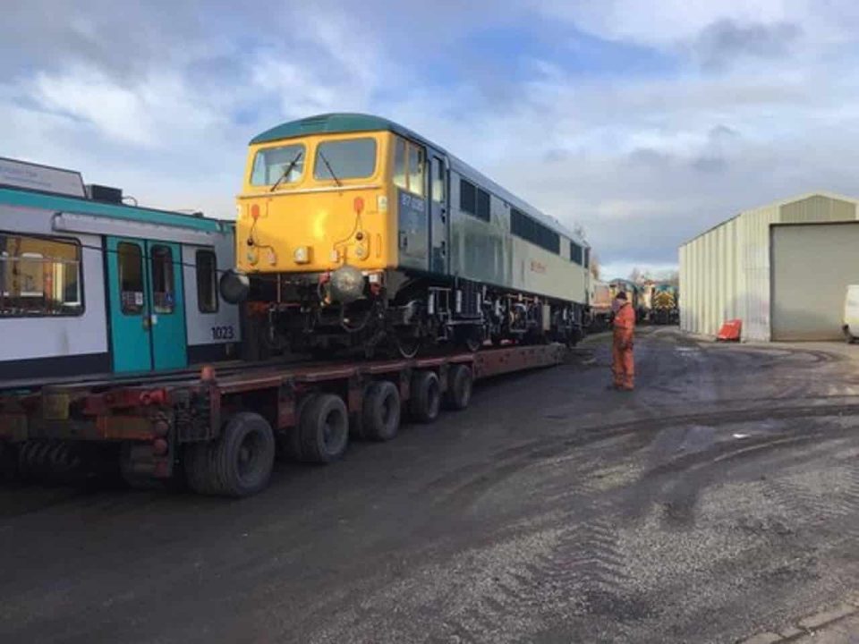 Class 87 No. 87035 Robert Burns at the Crewe Heritage Centre