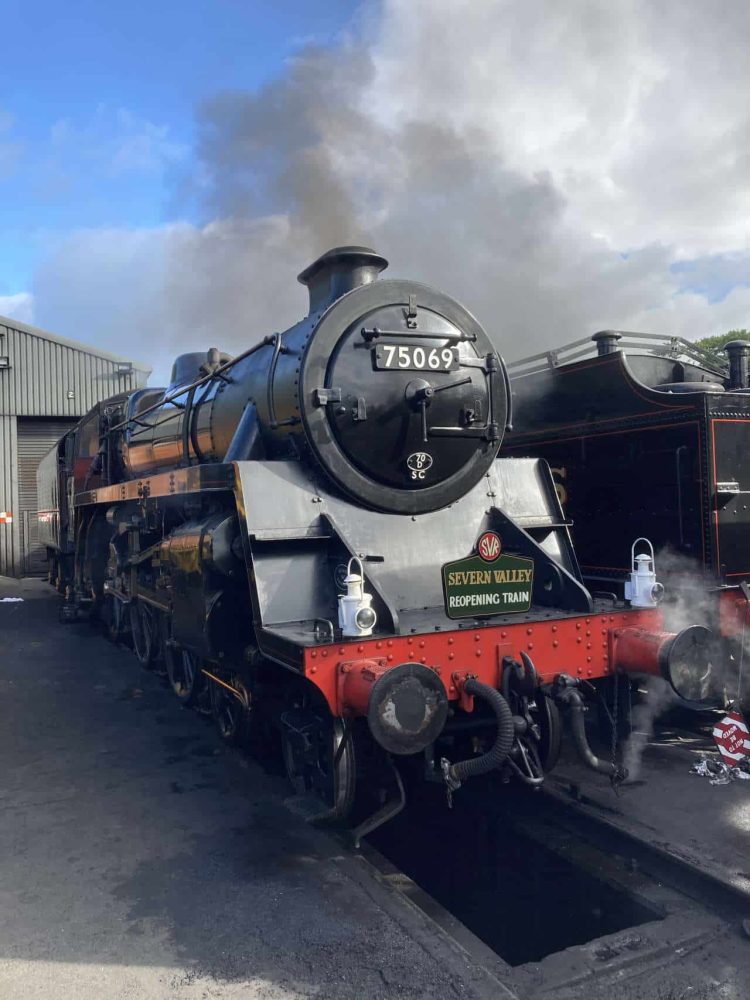 75069 being prepared for service at Bridgnorth