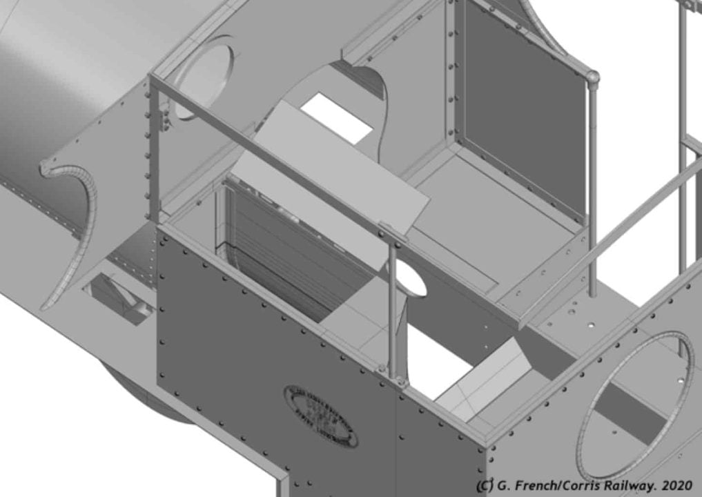 CAD Drawing of No.10 Falcon // Credit G French / Corris Railway