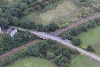 Atherton Railway Bridge being replaced as part of The Great North Rail Project