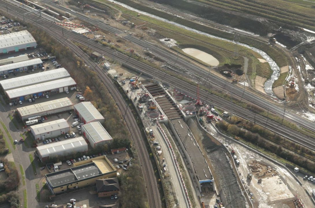 Werrington, north of Peterborough - Photo credit, Network Rail Air Operations