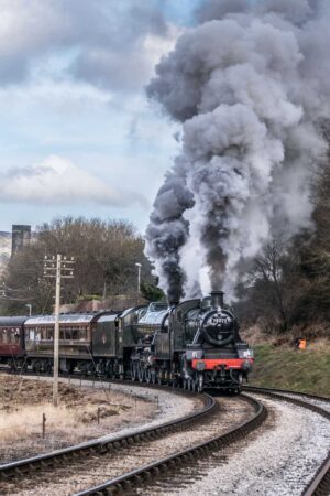 78022 and 45596 Bahamas on the Keighley and Worth Valley Railway