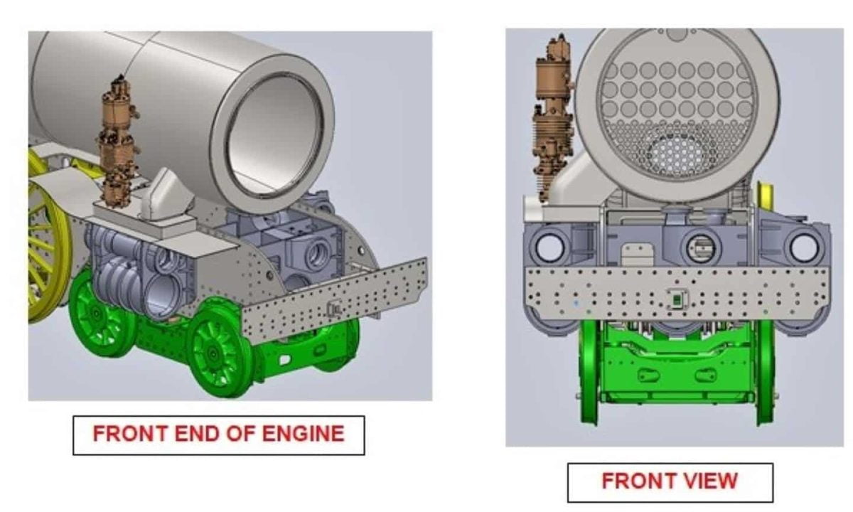 Front View of 61673 Showing Cylinders // Credit B17SLT