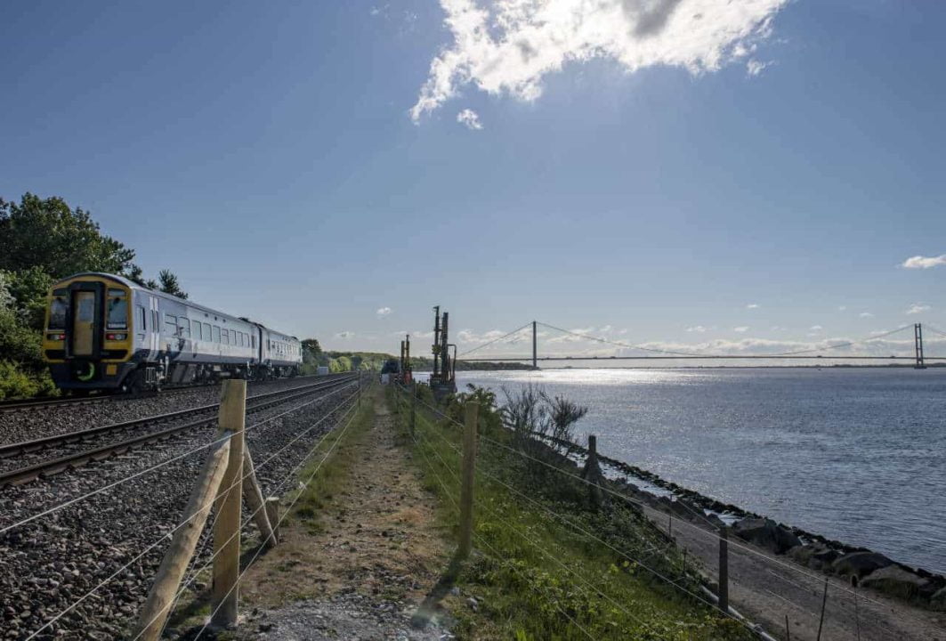 Hessle railway embankment