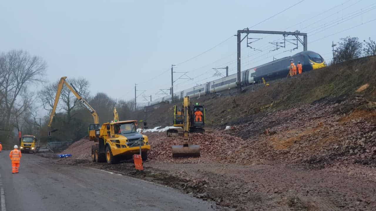 Hillmorton Junction landslip repairs