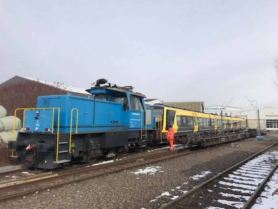 Merseyrail Class 777 preparing to leave the Stadler factory