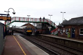 Footbridge at Narborough Station, Leicestershire, fully refurbished 