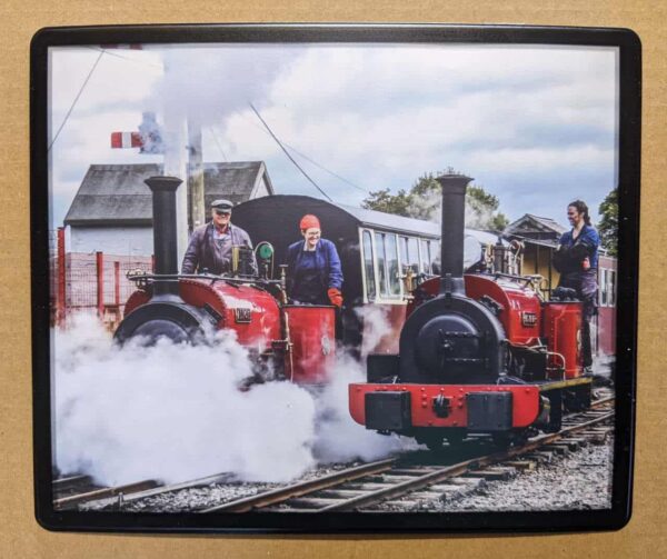 Maid Marian and Alice on the Bala Lake Railway mousemat