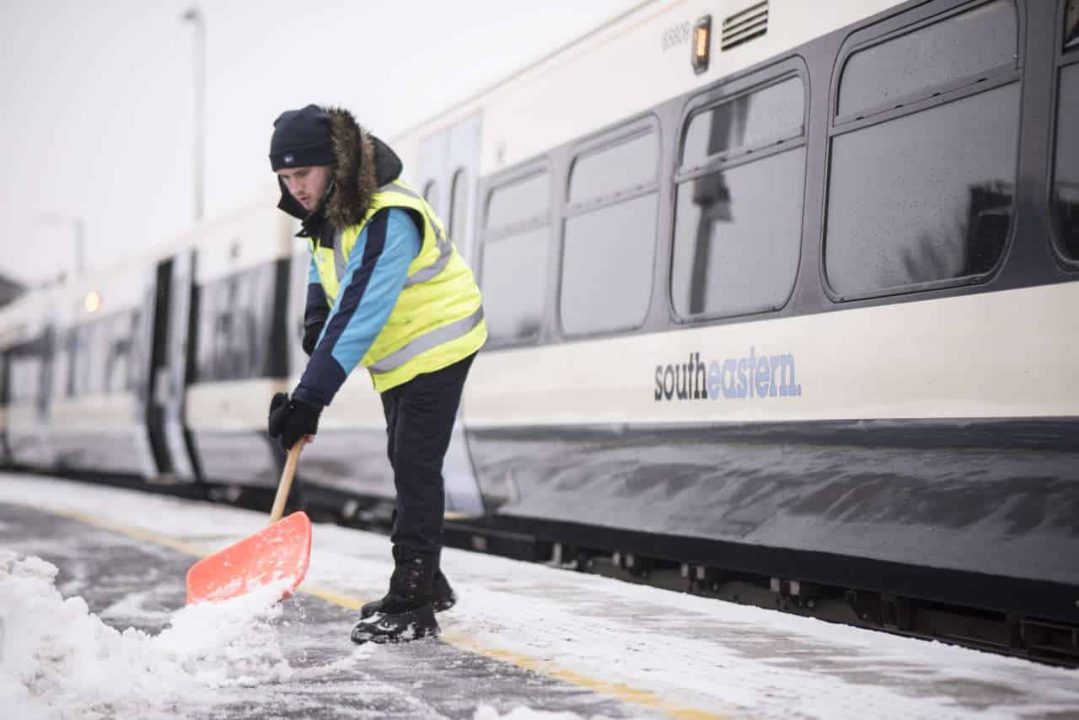 Southeastern train in the snow 2018-2