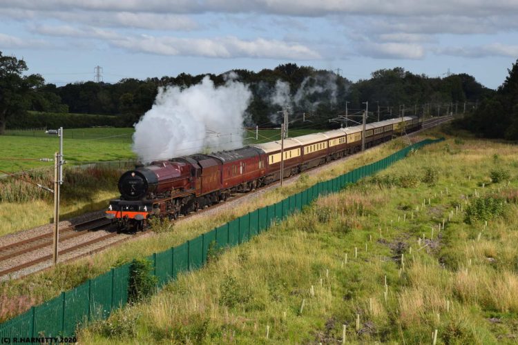 6201 Princess Elizabeth hauling The Northern Belle and heading for Carlisle