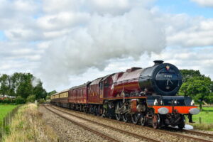 6201 Princess Elizabeth hauling The Northern Belle and heading for Carlisle