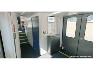 Entrance and Exit for New Cars for Metra // Credit Alstom