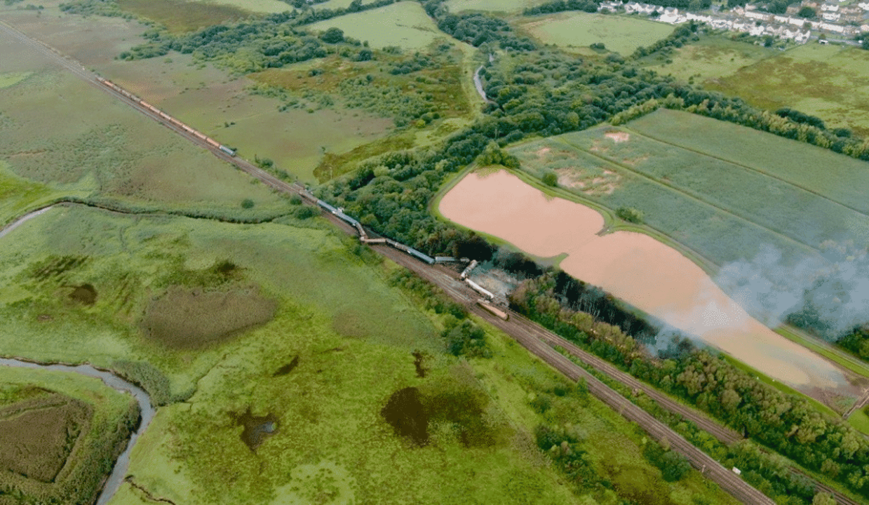 Llangennech Train derailment site