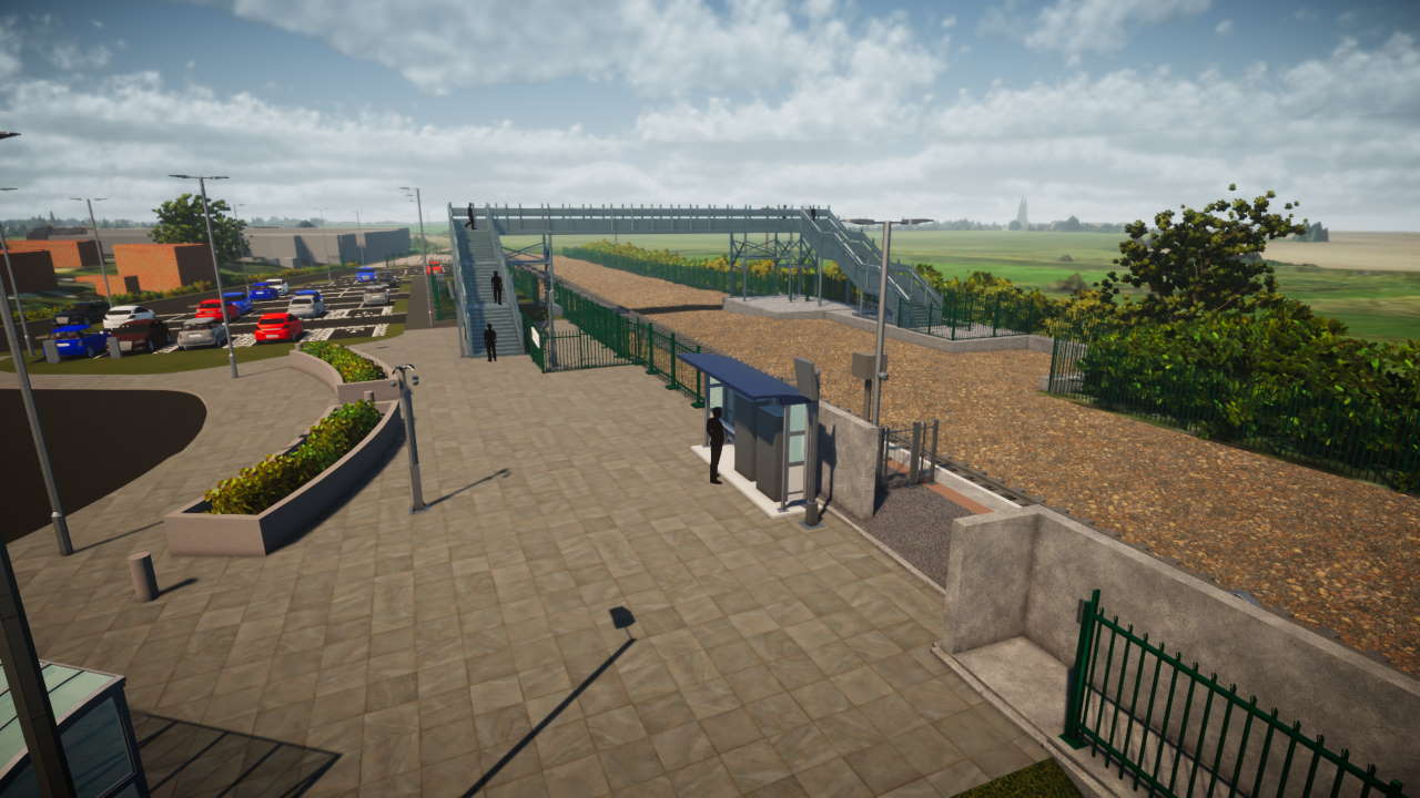 Soham Station - full size forecourt